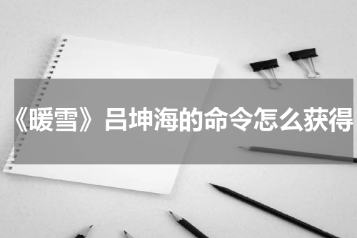 《暖雪》吕坤海的命令怎么获得