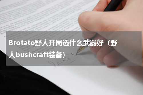 Brotato野人开局选什么武器好（野人bushcraft装备）