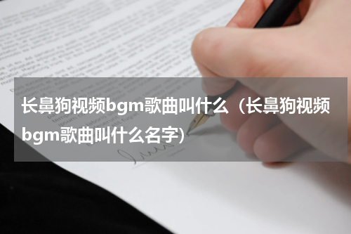 长鼻狗视频bgm歌曲叫什么（长鼻狗视频bgm歌曲叫什么名字）